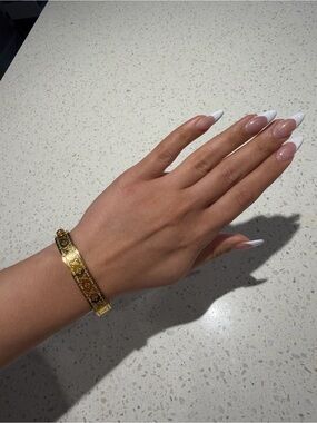 Louis Vuitton Gold Monogram Bangle Bracelet
